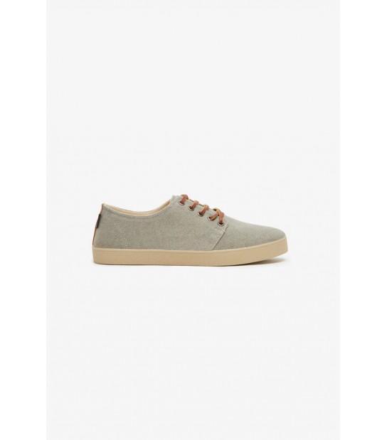 Zapatillas Pompeii Canvas Khaki Almond Gris