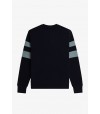 Sudadera Fred Perry Con Ribete en Las Mangas Color Azul Marino