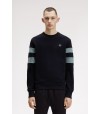 Sudadera Fred Perry Con Ribete en Las Mangas Color Azul Marino