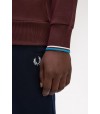Sudadera Fred Perry Con Cuello Redondo Color Rojo Oscuro