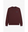 Sudadera Fred Perry Con Cuello Redondo Color Rojo Oscuro