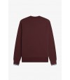 Sudadera Fred Perry Con Cuello Redondo Color Rojo Oscuro