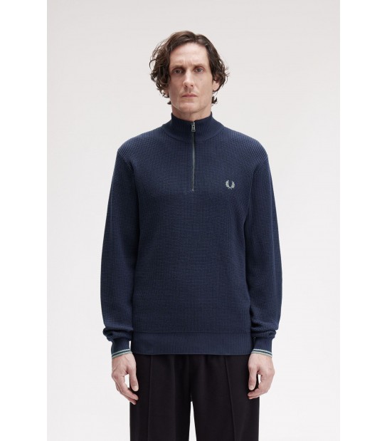 Jersey Fred Perry K8557 738 Gris militar oscuro