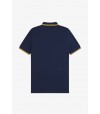 Polo Fred Perry M3600 02B Azul tennis/Cebada limón