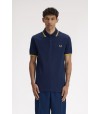 Polo Fred Perry M3600 02B Azul tennis/Cebada limón