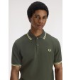 Polo Fred Perry M3600 05B Verde Oscuro