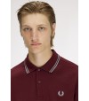 Polo Fred Perry M3600 08B Rojo oscuro/ Azul