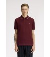 Polo Fred Perry M3600 08B Rojo oscuro/ Azul