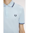 Polo Fred Perry M3600 96A Hielo claro/ Azul as/ Azul marino
