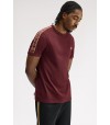 Camiseta Fred Perry M4613 69A Rojo oscuro/Champán
