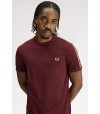 Camiseta Fred Perry M4613 69A Rojo oscuro/Champán