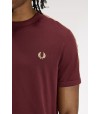 Camiseta Fred Perry M4613 69A Rojo oscuro/Champán