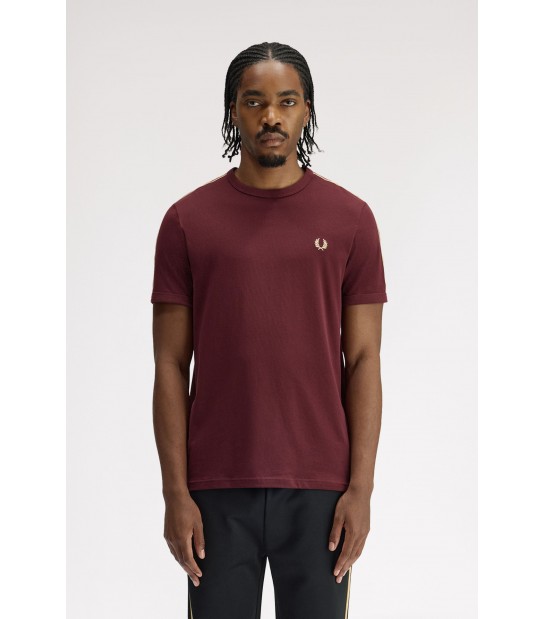 Camiseta Fred Perry M4613 69A Rojo oscuro/Champán