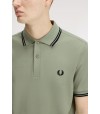 Polo Fred Perry M6000 S23 Alga marina/ Negro