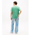 Camiseta Tommy Jeans 22544L5Y Verde y Blanco