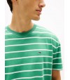 Camiseta Tommy Jeans 22544L5Y Verde y Blanco