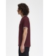 Camiseta Fred Perry M1588 Rojo Oscuro